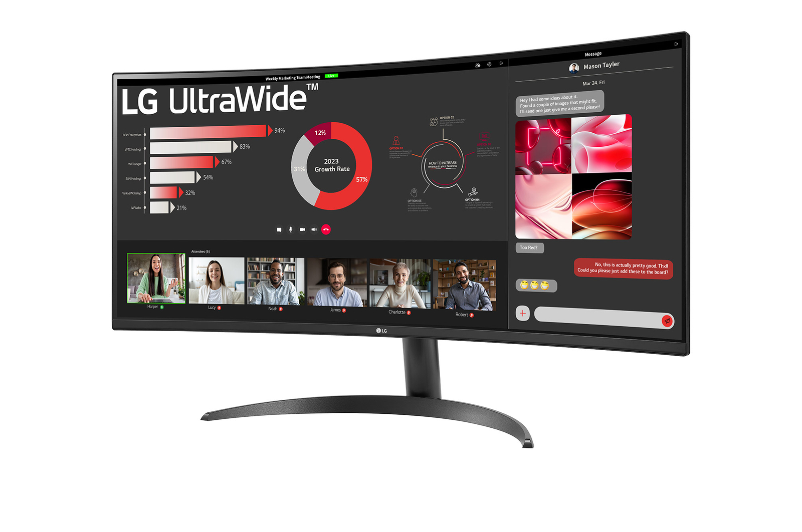 LG UltraWide 34" QHD VA Curved Monitor 100Hz - Image 5