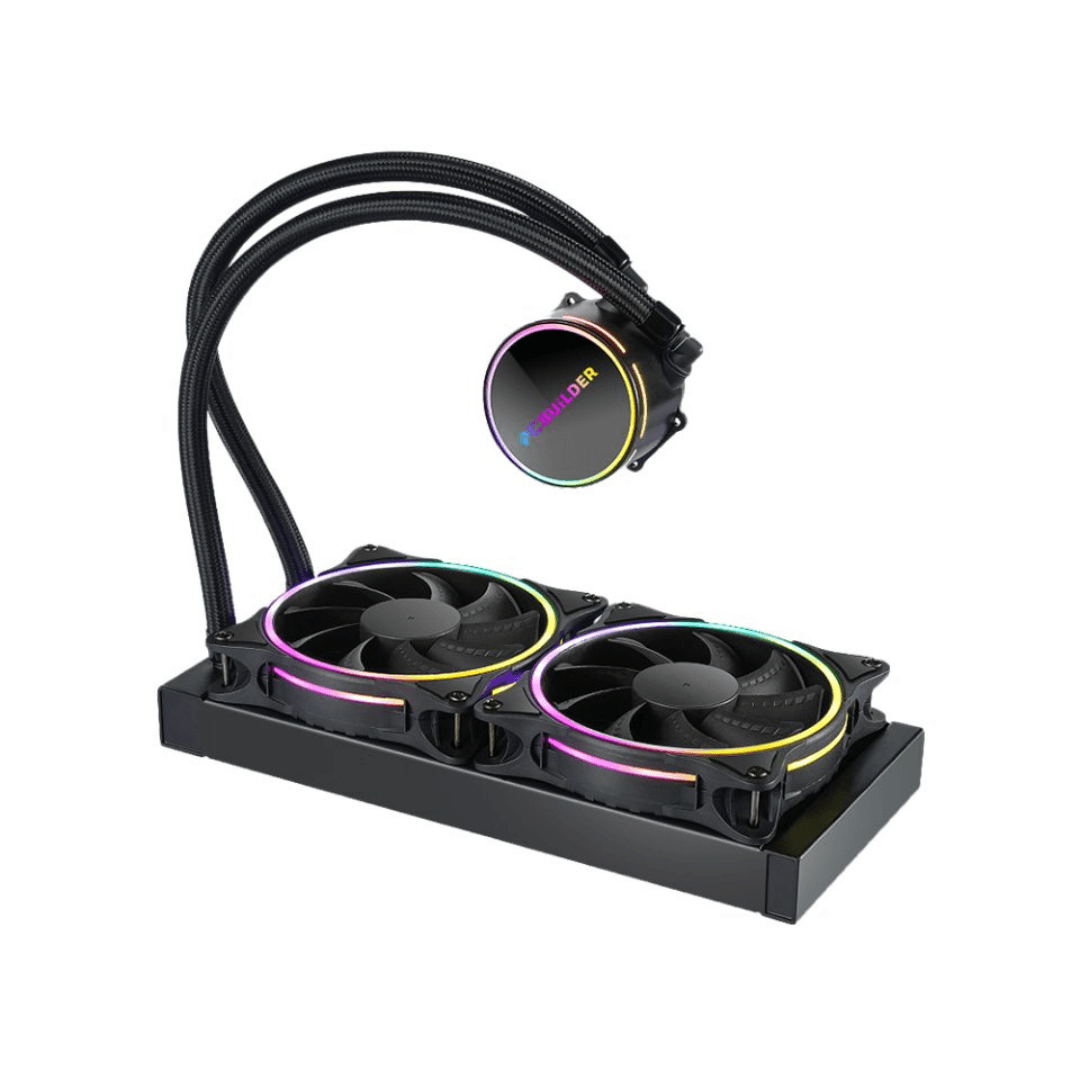 PCBuilder Hydro Chill 240mm AIO liquid cooler with ARGB lighting