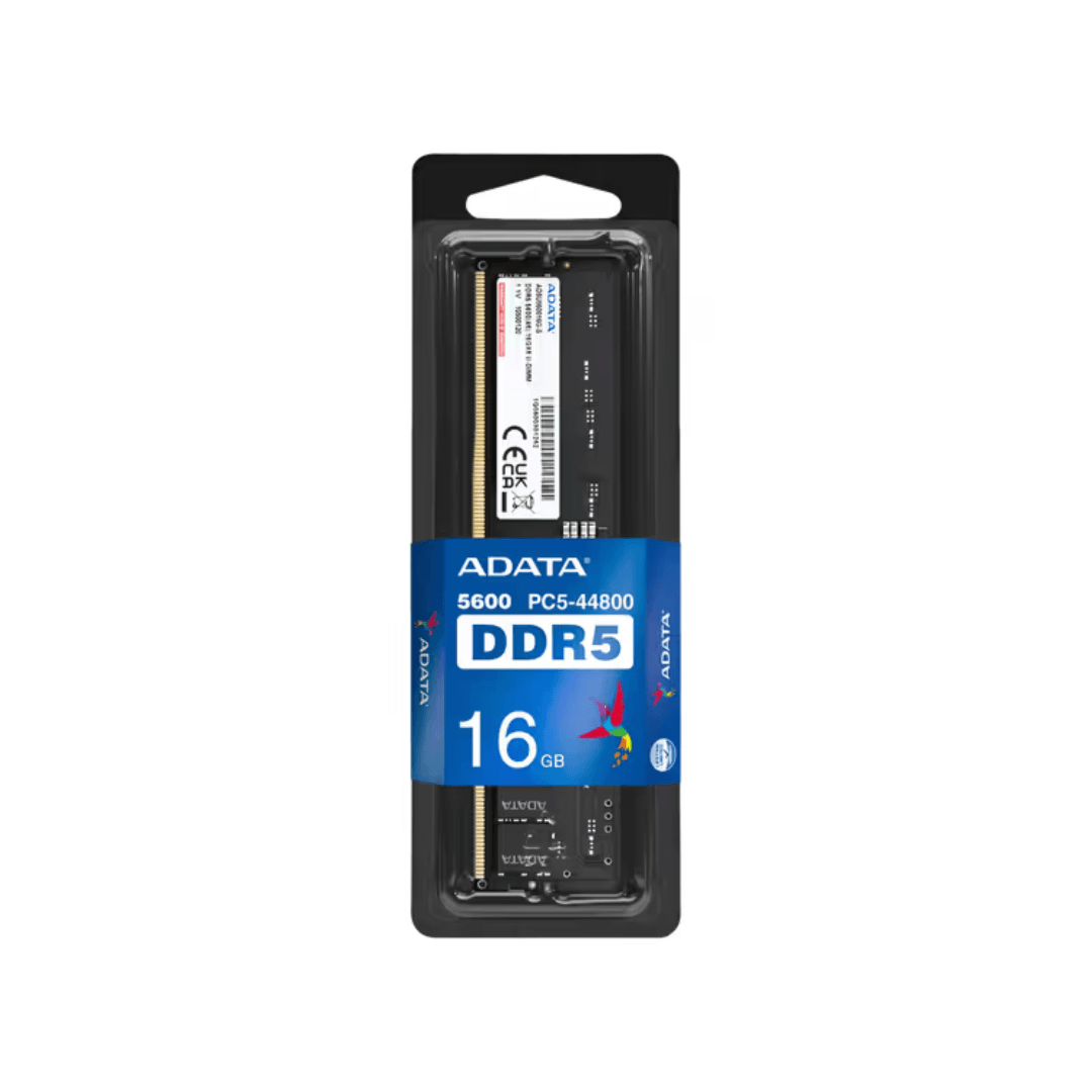ADATA Premier 16GB DDR5 5600MHz desktop memory in retail packaging